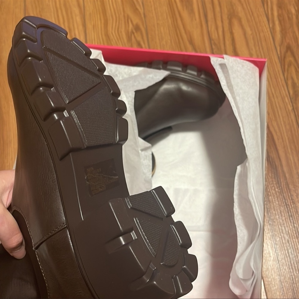 🆕 Tall Platform Brown Boots 8.5 - Picture 7 of 7